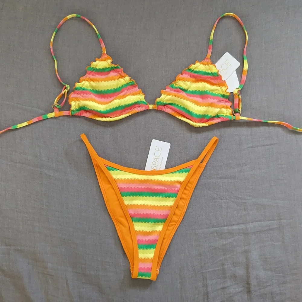 L*Space Maggie Tommy Bikini Set Under the Sun Striped